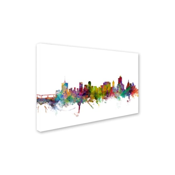 Michael Tompsett 'Tulsa Oklahoma Skyline' Canvas Art,16x24